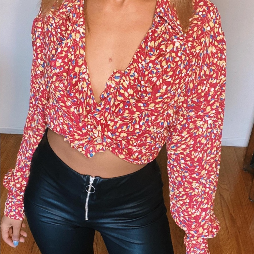 Vintage colorful blouse.